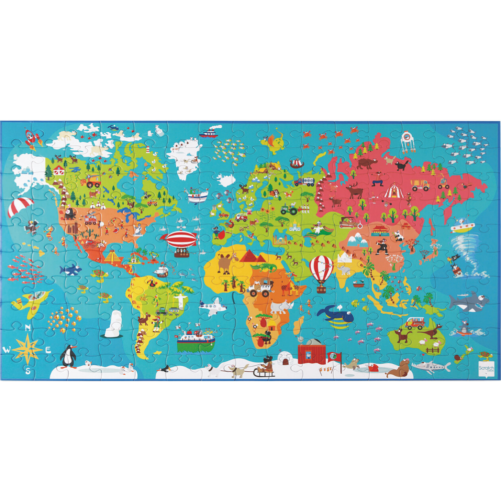 Puzzle XXL carte du monde