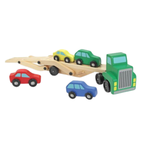 Camion porte voiture avec 4 véhicules