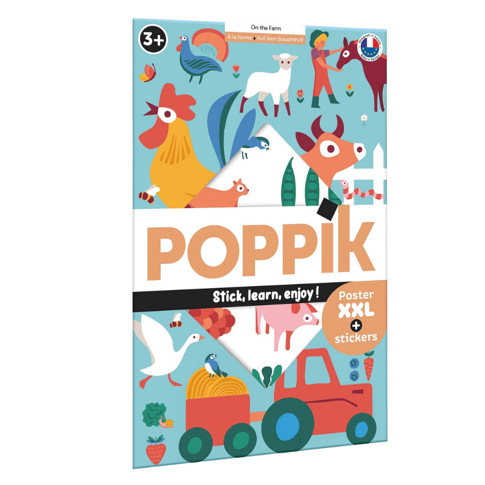 Poppik - Poster éducatif avec stickers repositionnables - Forêt