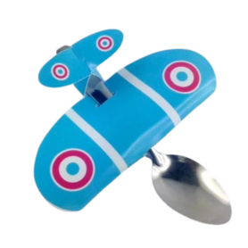 Babyplane bleu - cuillère avion pour bébé