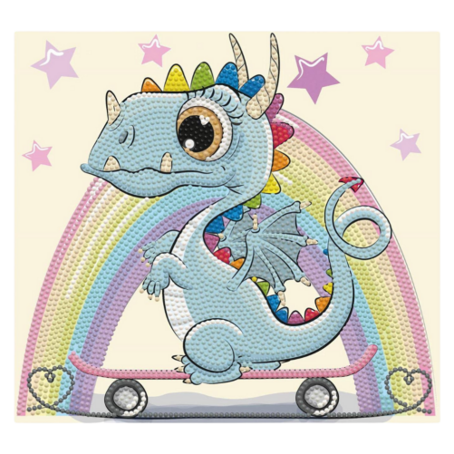 Diamond Painting Dragon sur Skate